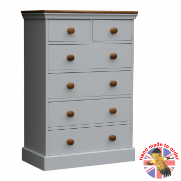 Wiltshire Bedroom Chest 2 over 4 Drawer Soft Cotton 